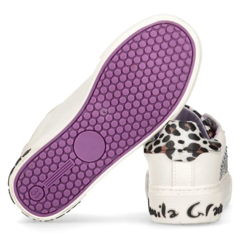 Sneakers donna “Manila Grace” 60105 Collezione Primavera/Estate 2025 – Bianco nero e Argento/Bianco fucsia e nero