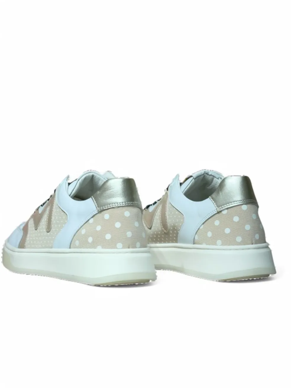 Sneakers donna “Manila Grace” 60142 Collezione Primavera/Estate 2025 – Bianco nero e argento/Bianco beige e platino