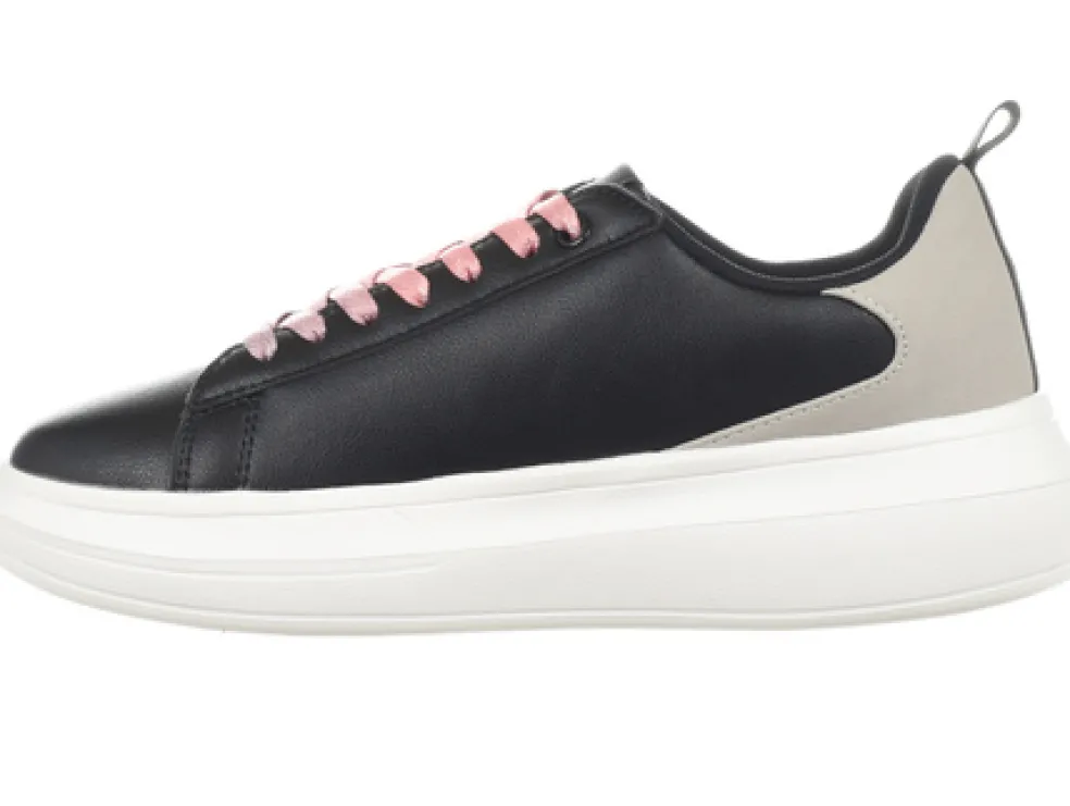 Sneakers donna “U.S. POLO” HELIS026-BLK-PIN04 Collezione Primavera/Estate 2025 – Nero e rosa