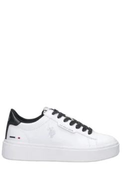 Sneakers donna “U.S. POLO” MARAYA003-WHI-BLK01 Collezione Primavera/Estate 2025 – Bianco e nero