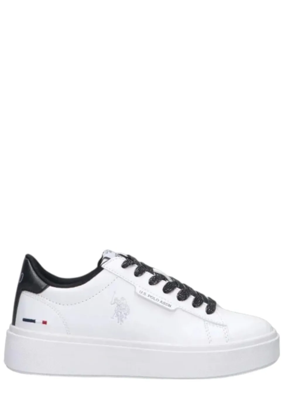 Sneakers donna “U.S. POLO” MARAYA003-WHI-BLK01 Collezione Primavera/Estate 2025 – Bianco e nero