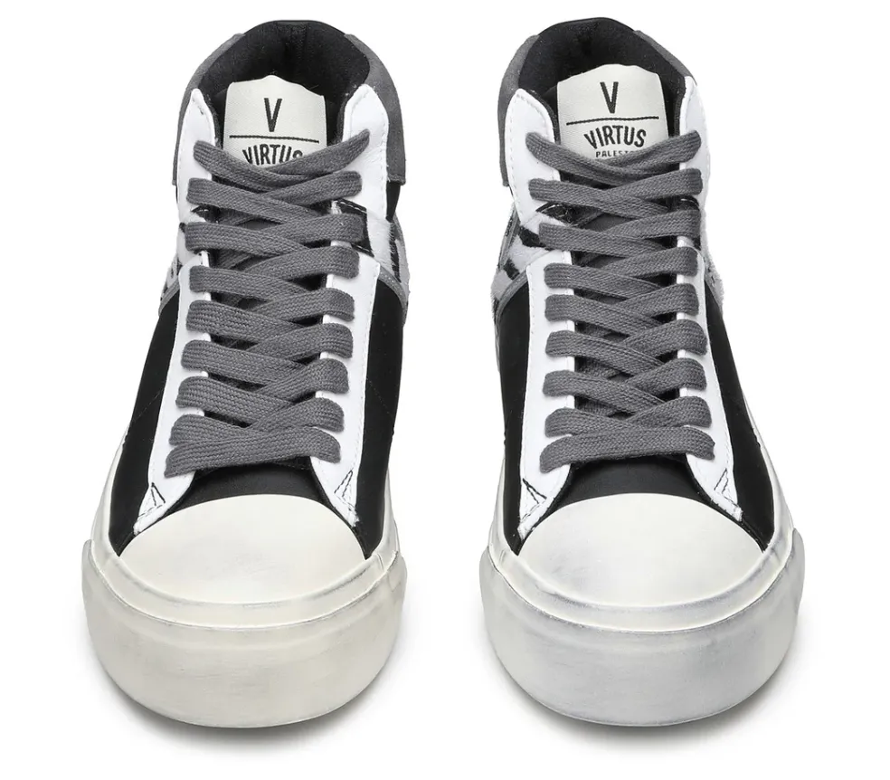 Sneakers donna “Virtus Palestre” VTW200100/01 Collezione Autunno/Inverno 2024/2025 Zebrato – Grigio/Bianco