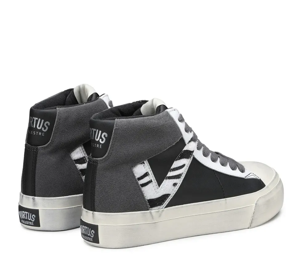 Sneakers donna “Virtus Palestre” VTW200100/01 Collezione Autunno/Inverno 2024/2025 Zebrato – Grigio/Bianco