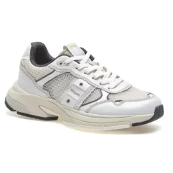 Sneakers Uomo “Blauer” EAGLE02 Collezione Primavera/Estate 2025 – Bianco e Grigio/Multicolor