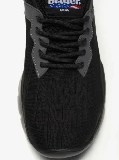Sneakers Uomo “Blauer” HULETT01 Collezione Primavera/Estate 2025 – Nero/Bianco