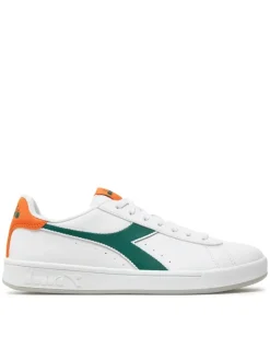 Sneakers Uomo “Diadora” 101.178327 01 D0800 Collezione Primavera /Estate 2025 – Bianco e verde e arancione