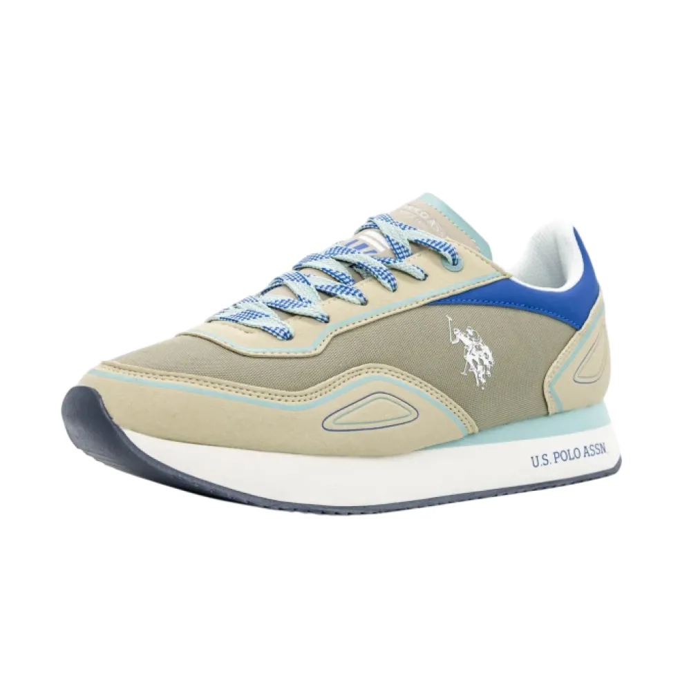 Sneakers Uomo “U.S. Polo Assn.” Nobil012A Collezione Primavera/Estate 2025 – Fango e Azzurro