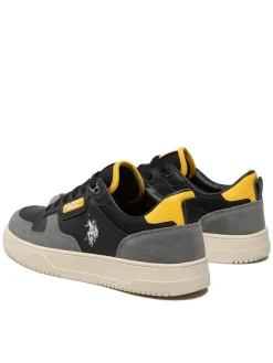 Sneakers Uomo “U.s. Polo Assn.” Rush001B Collezione Primavera/Estate 2025 – Nero e Grigio