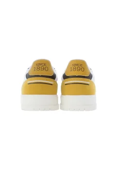 Sneakers uomo “U.S. Polo Assn.” Kosmo001 Collezione Primavera/Estate 2025 – Bianco Marrone Senape