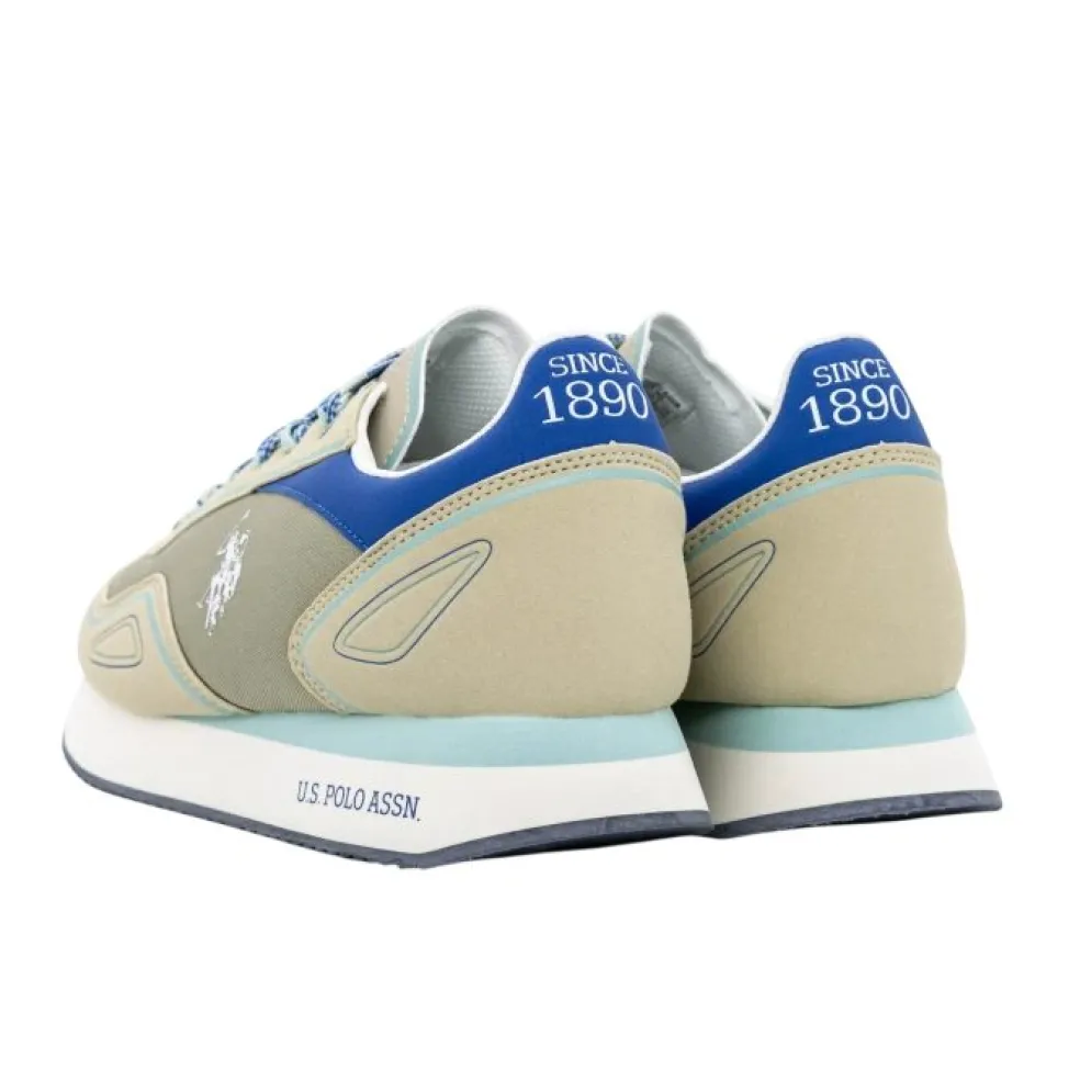 Sneakers Uomo “U.S. Polo Assn.” Nobil012A Collezione Primavera/Estate 2025 – Fango e Azzurro