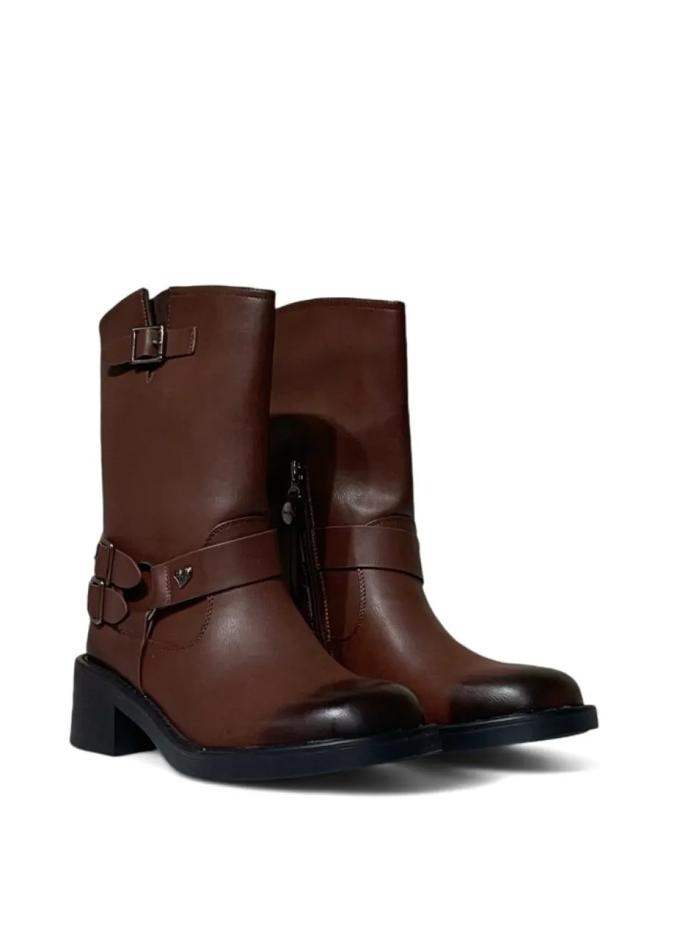 Stivaletti Bikers donna “Braccialini” N152 Collezione Autunno/Inverno 2024/2025 vintage – Marrone
