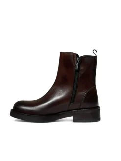 Stivaletti donna “Exton” AE84 vitello Collezione Autunno/Inverno 2024/2025 – Marrone/Nero