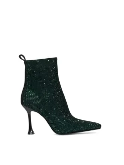 Stivaletti donna “Manufacture Dessai” AA51 Collezione Autunno/Inverno 2024/2025 Con strass – Bronzo/Verde/Blu