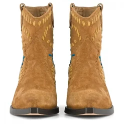 Stivaletti texano donna “Coral Blue” CB.K323.01 Collezione Autunno/Inverno 2024/2025 – Nero/Cognac