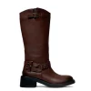 Stivali Bikers donna “Braccialini” N153 Collezione Autunno/Inverno 2024/2025 vintage – Marrone