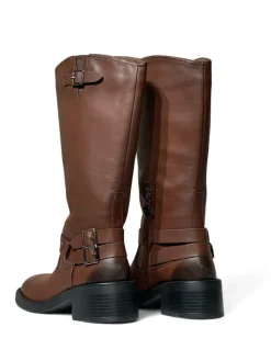 Stivali Bikers donna “Braccialini” N153 Collezione Autunno/Inverno 2024/2025 vintage – Marrone