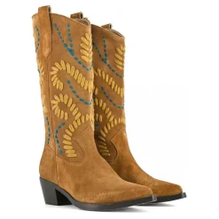 Stivali texano donna “Coral Blue” CB.K323.02 Collezione Autunno/Inverno 2024/2025 – Grigio/Cognac