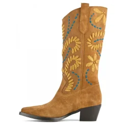 Stivali texano donna “Coral Blue” CB.K323.02 Collezione Autunno/Inverno 2024/2025 – Grigio/Cognac