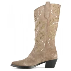 Stivali texano donna “Coral Blue” CB.K323.02 Collezione Autunno/Inverno 2024/2025 – Grigio/Cognac