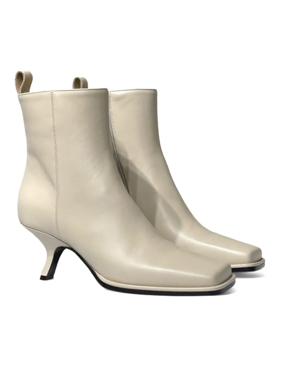 Tronchetti donna “Trussardi” Zonda Collezione Autunno/Inverno 2024/2025 – Burro/Nero